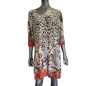 155. NWT Simply Aster by Firmiana Animal Print Dress - Size 3X